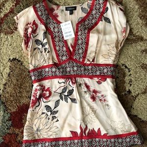 Bebe Kimono Silk Shirt NWT Sz. Small